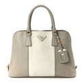 Saffiano Lux Bi-Color Promenade Tote Talco Pomice
