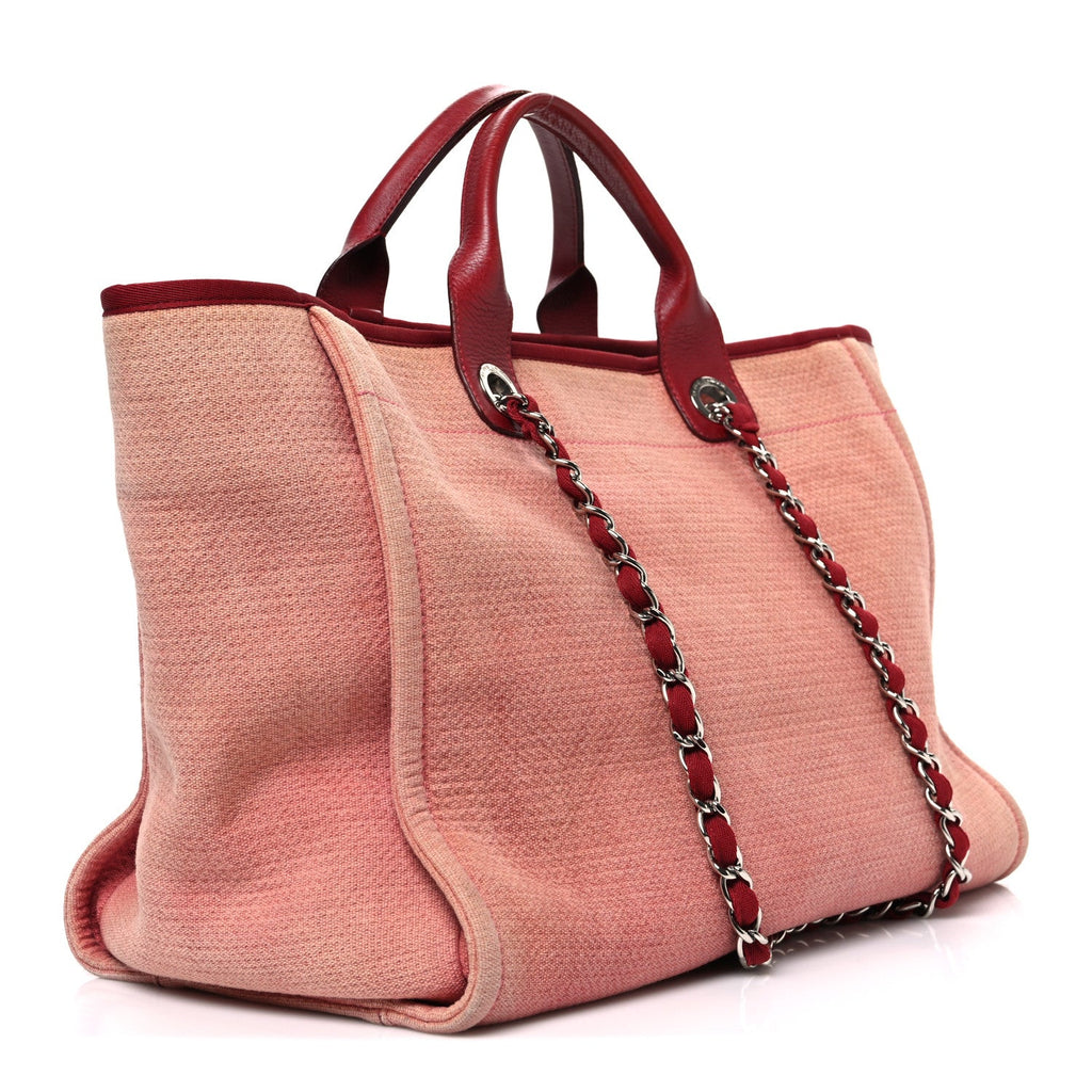 Canvas Large Deauville Tote Red