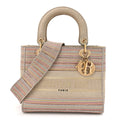 Canvas Embroidered Medium Lady D-Lite Beige Multicolor