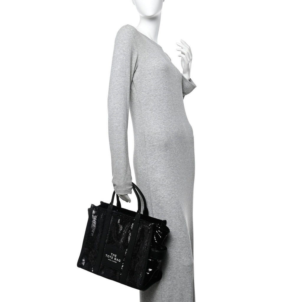 Sequin Medium The Tote Bag Black