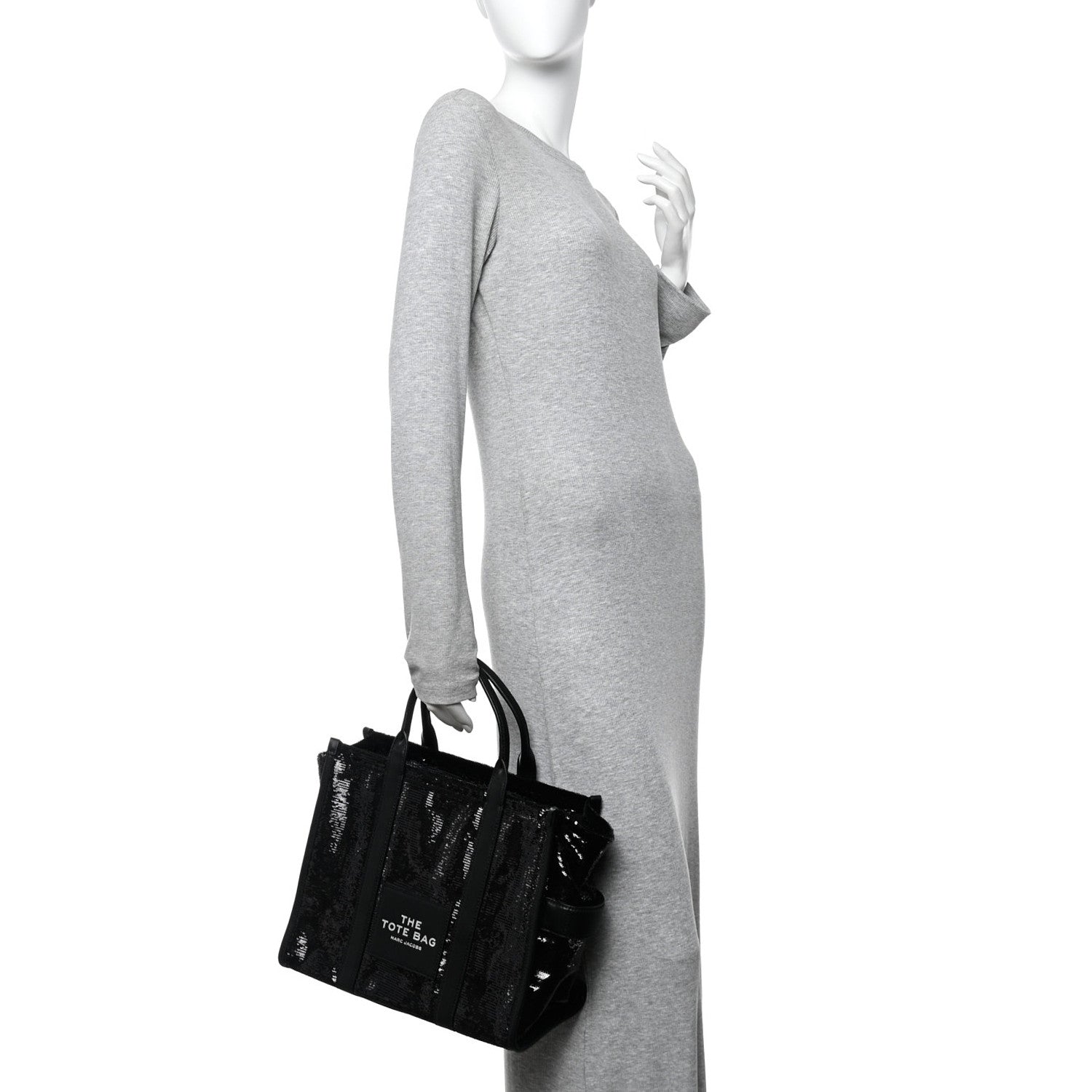 Sequin Medium The Tote Bag Black