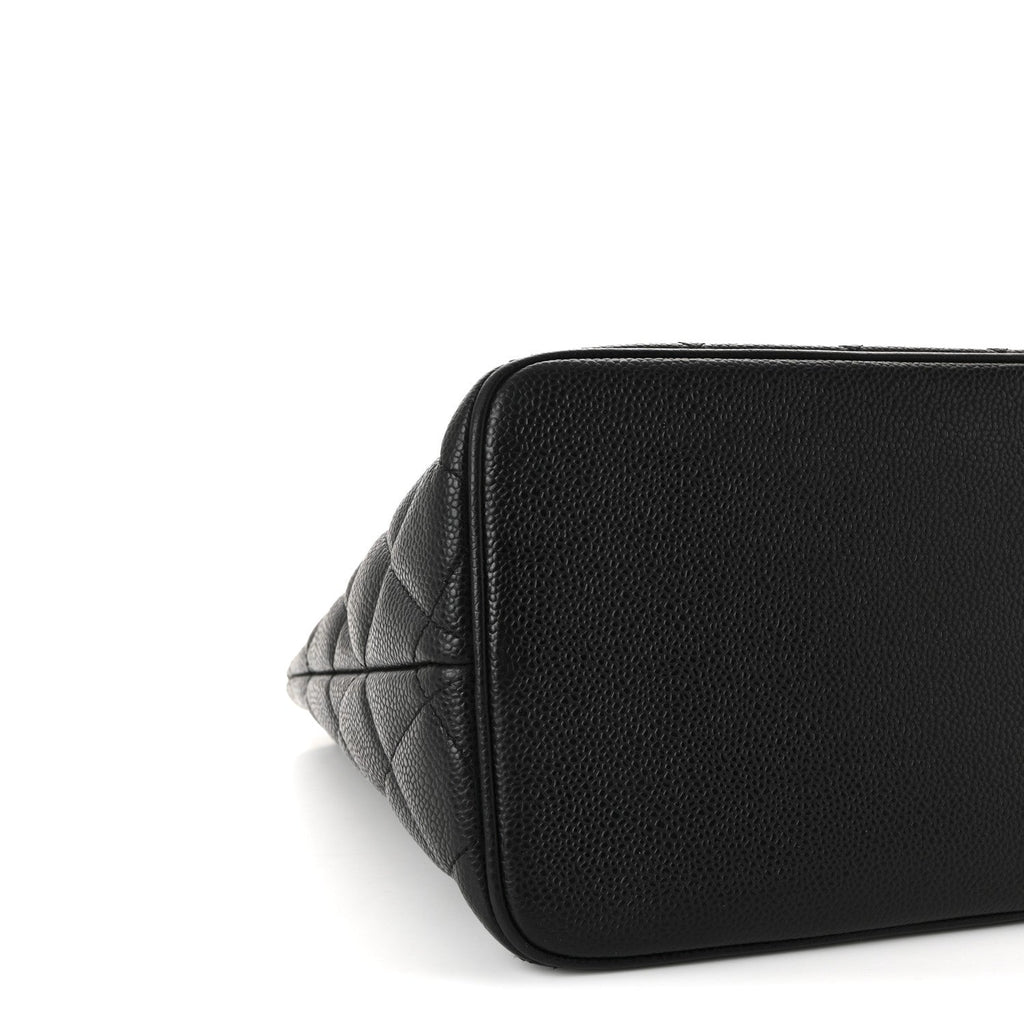 Caviar Quilted Medallion Tote Black