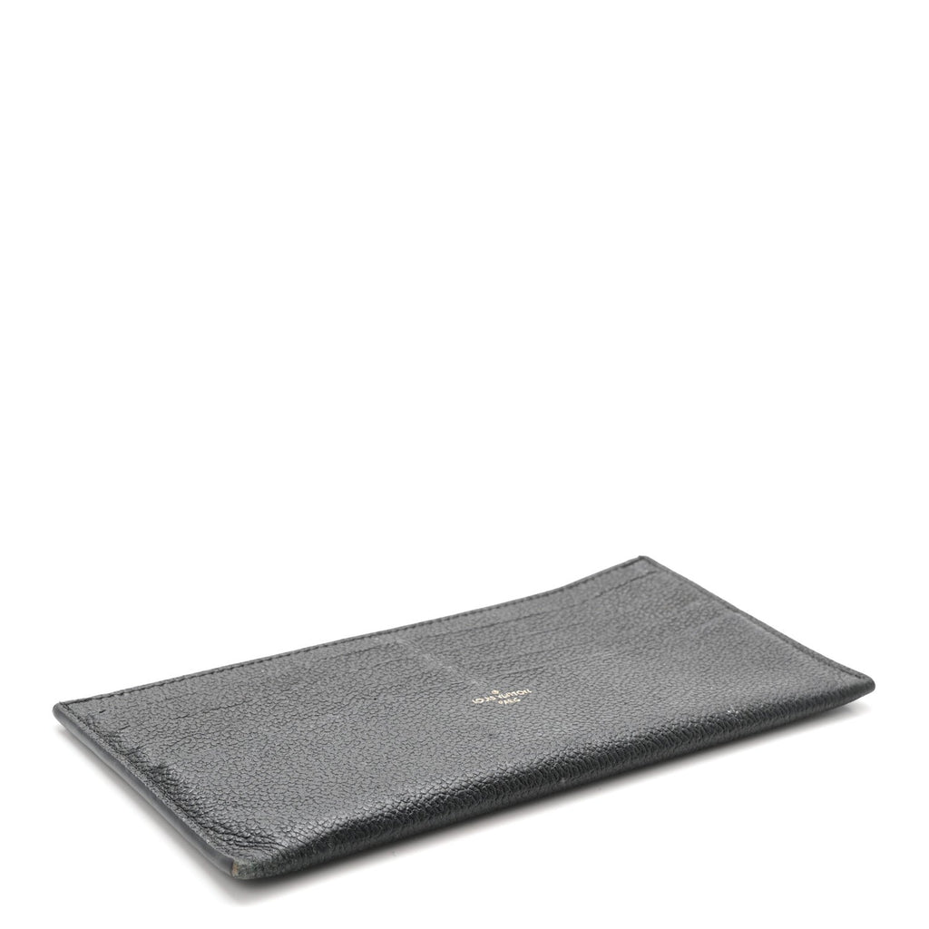 Calfskin Felicie Chain Wallet  Holder Insert Black