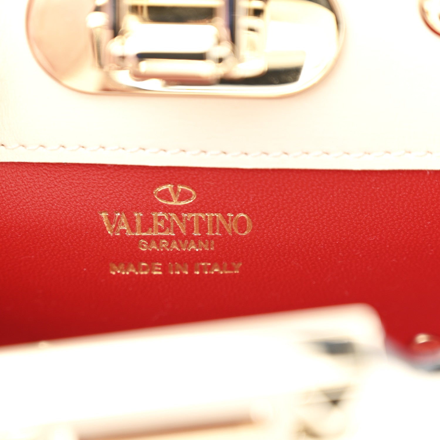 Vitello Rockstud Mini Crossbody Ivory