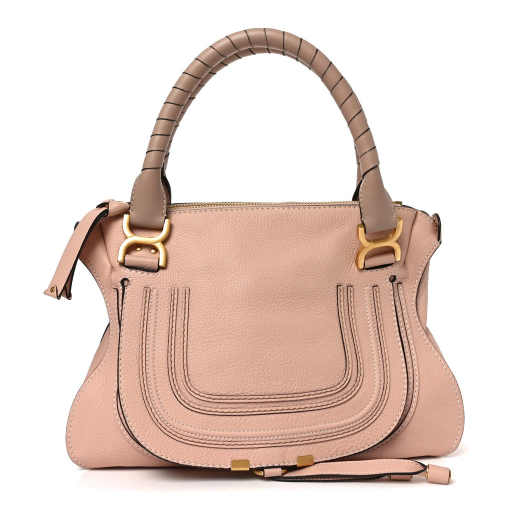 Calfskin Medium Marcie Satchel Blush Nude