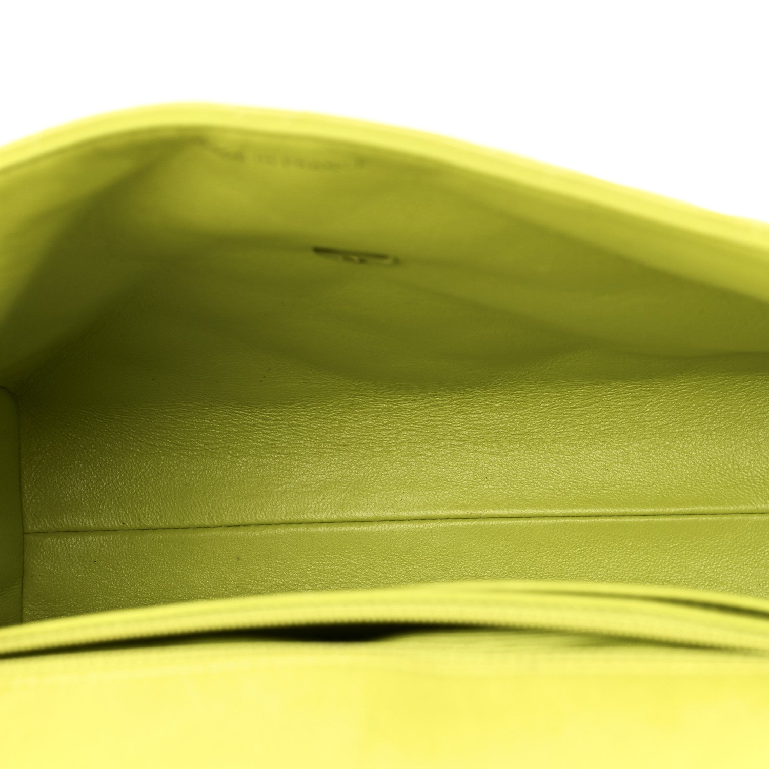Lambskin Quilted CC Single Flap Green