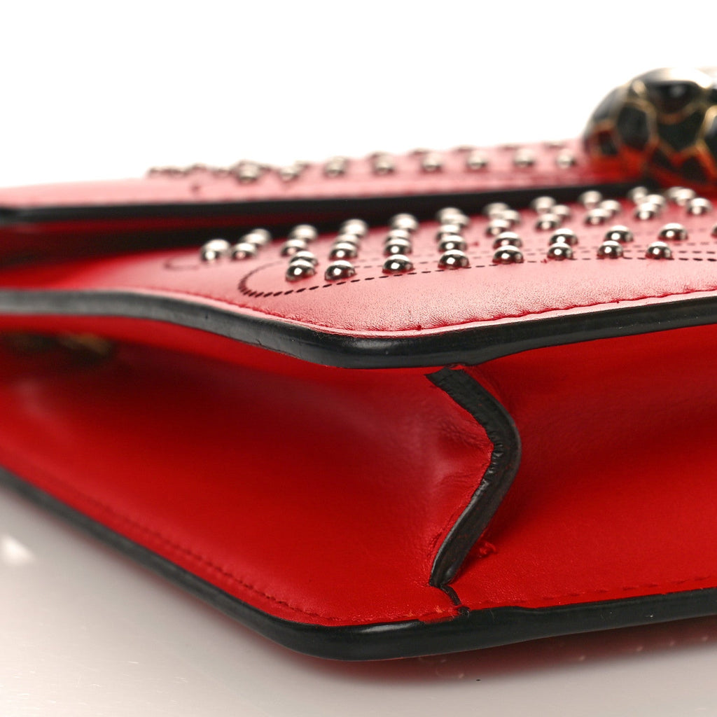 Calfskin Embellished Serpenti Forever Crossbody Red