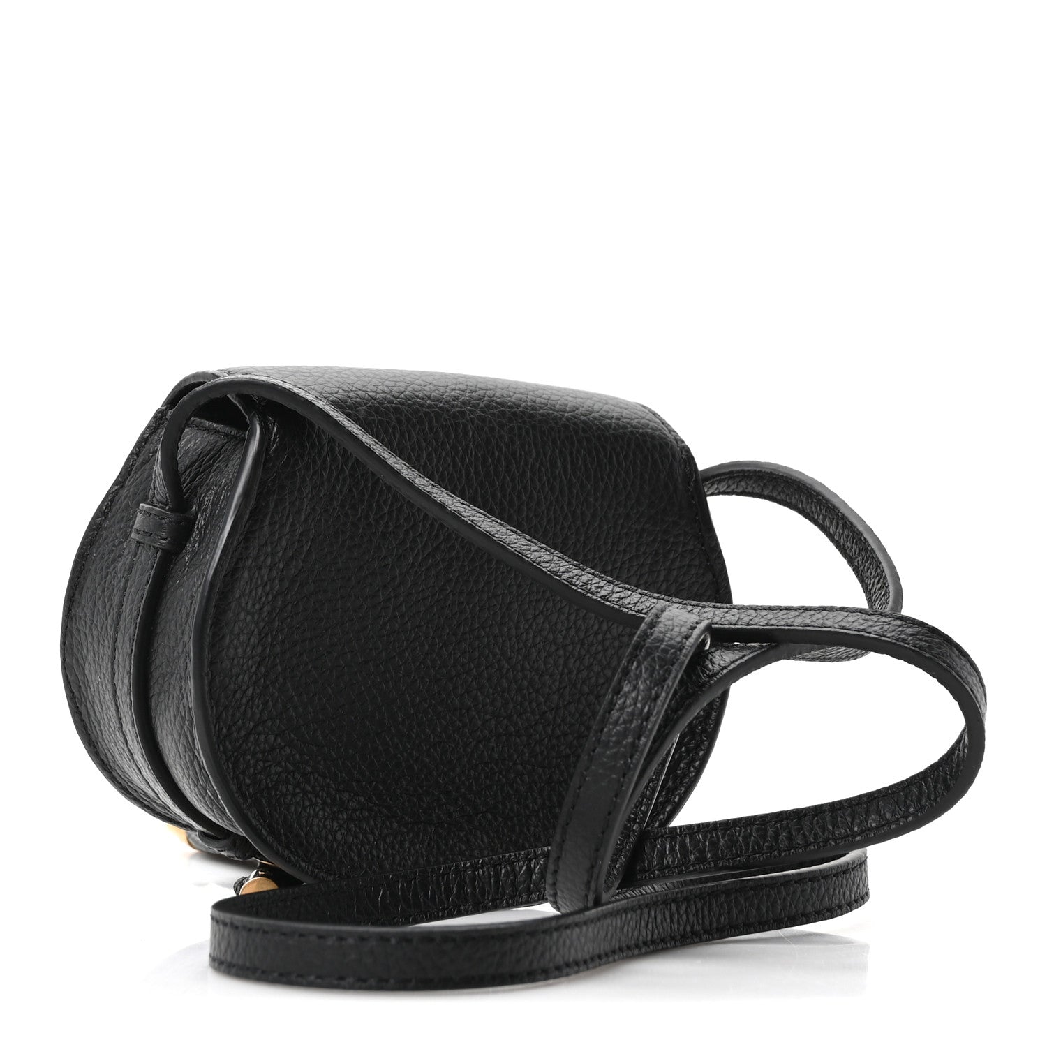 Calfskin Nano Marcie Saddle Bag Black