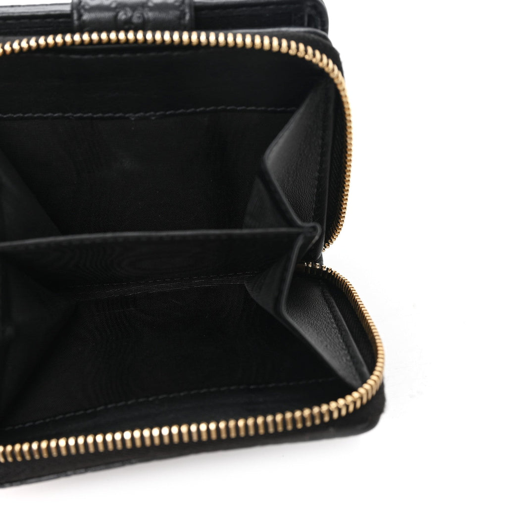 Microguccissima Compact Wallet Black