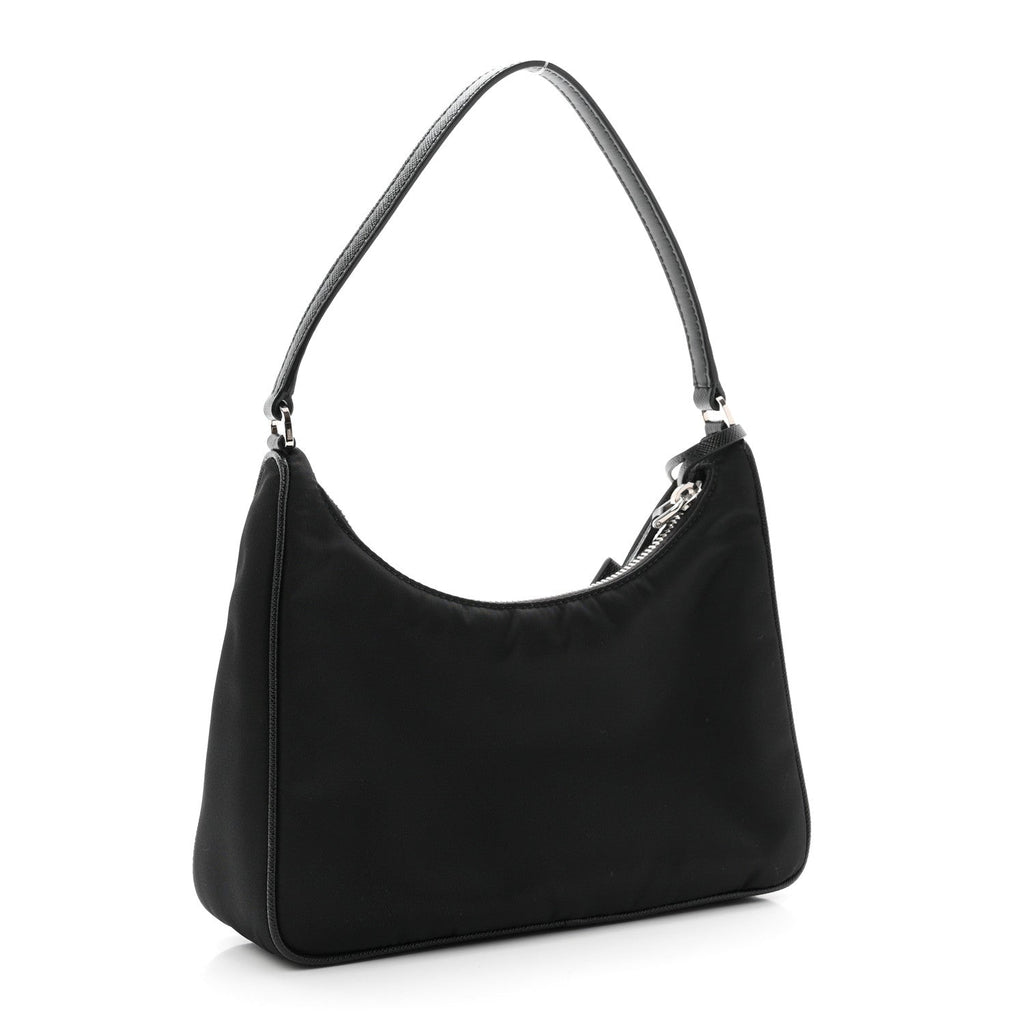 Tessuto Nylon Saffiano Mini Re-Edition 2005 Bag Black