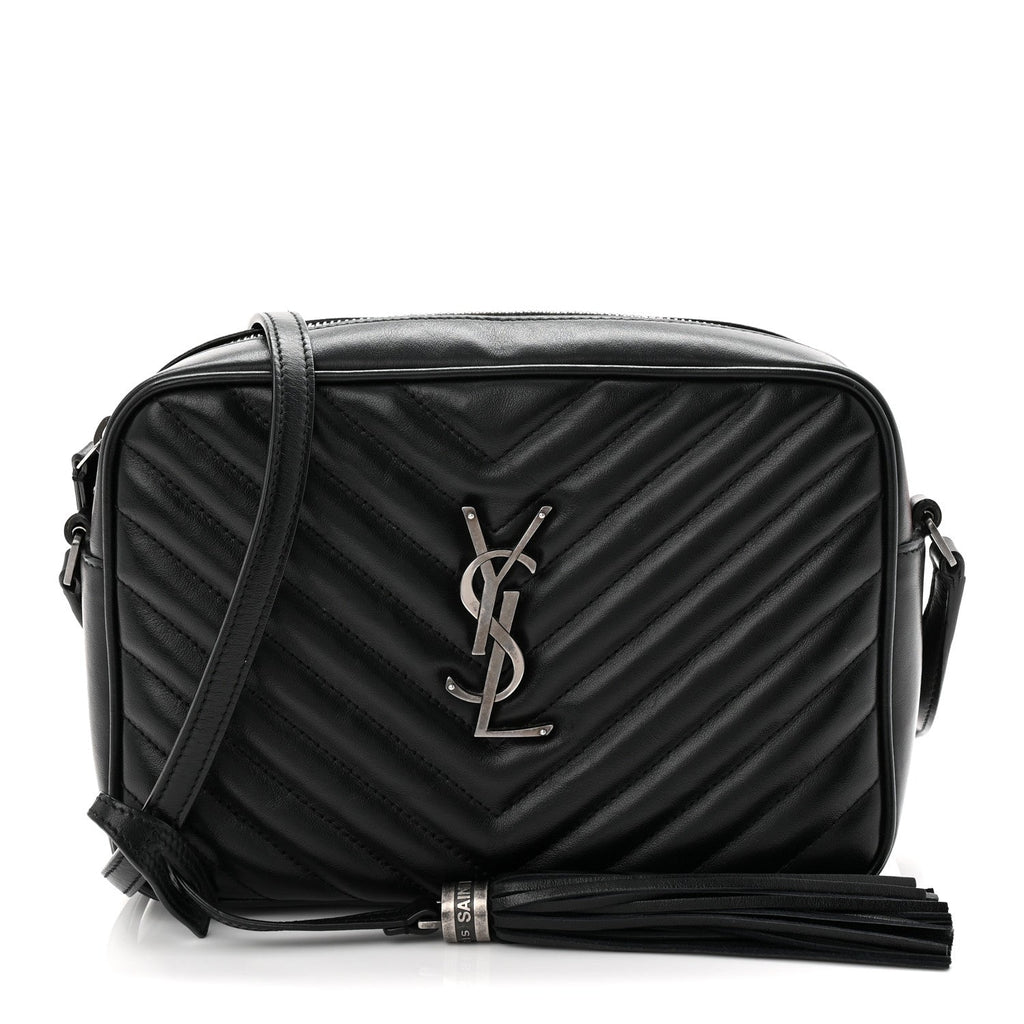 Calfskin Matelasse Monogram Lou Camera Bag Black