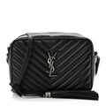 Calfskin Matelasse Monogram Lou Camera Bag Black
