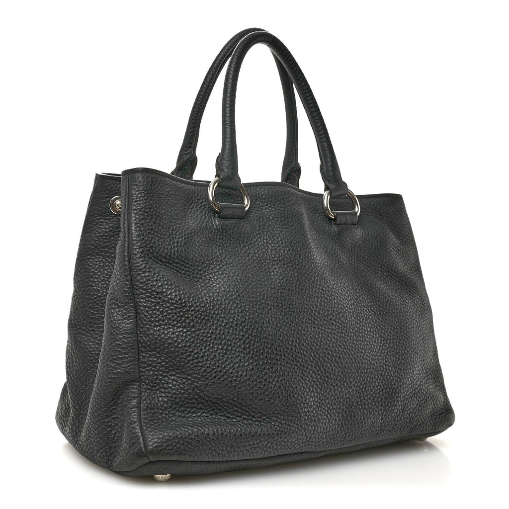 Vitello Daino Tote Dark Grey