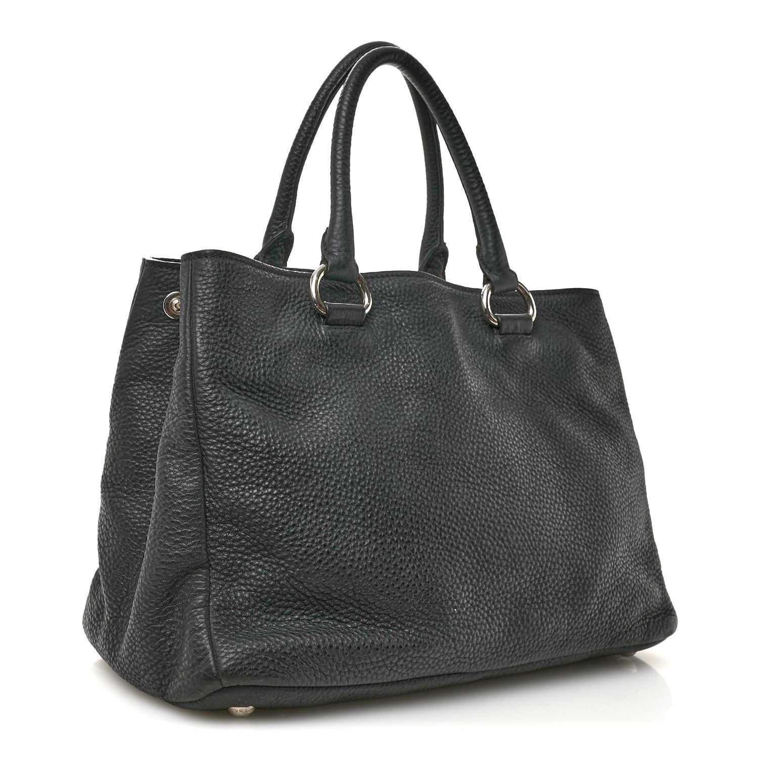 Vitello Daino Tote Dark Grey