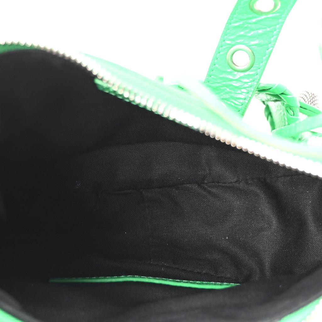 Agneau Arena Le Cagole Shoulder Bag XS Vivid Green