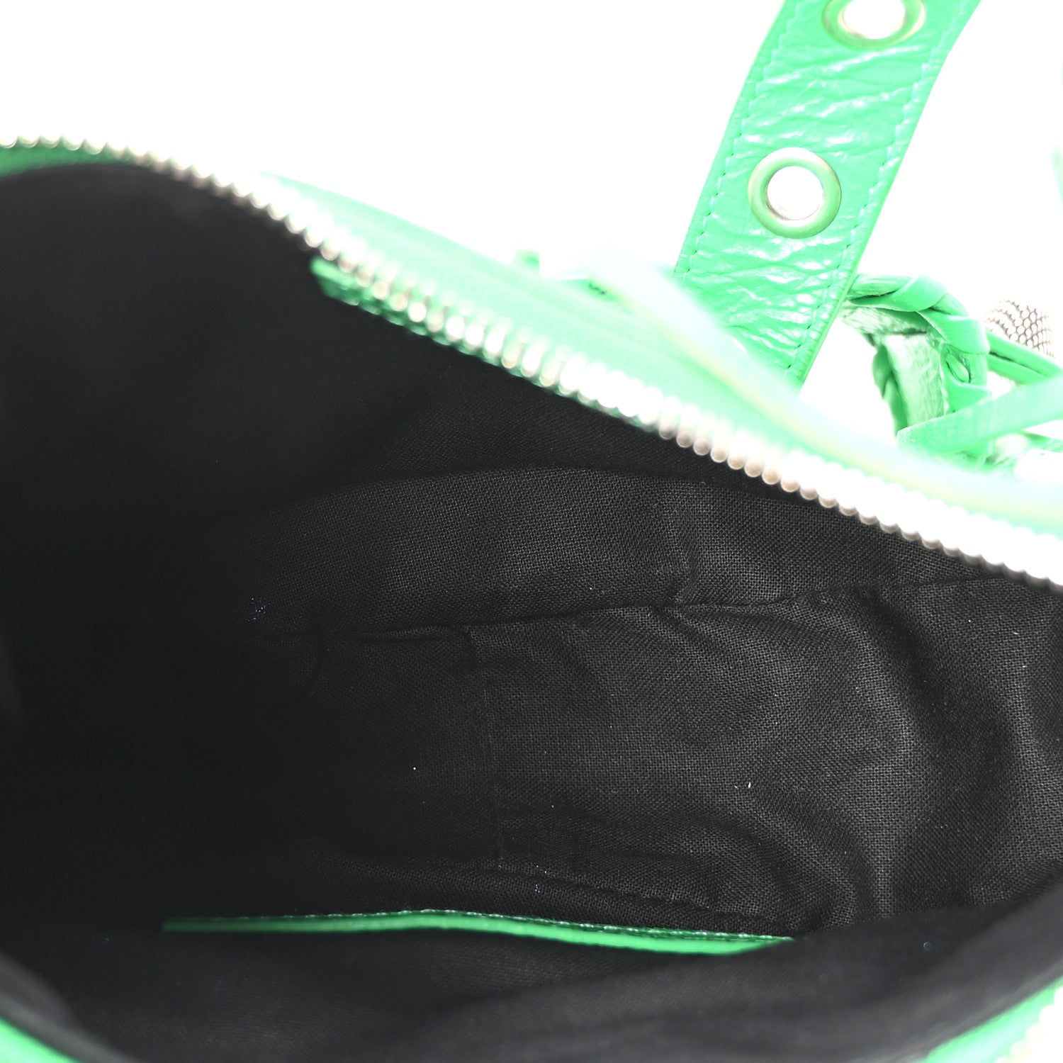 Agneau Arena Le Cagole Shoulder Bag XS Vivid Green