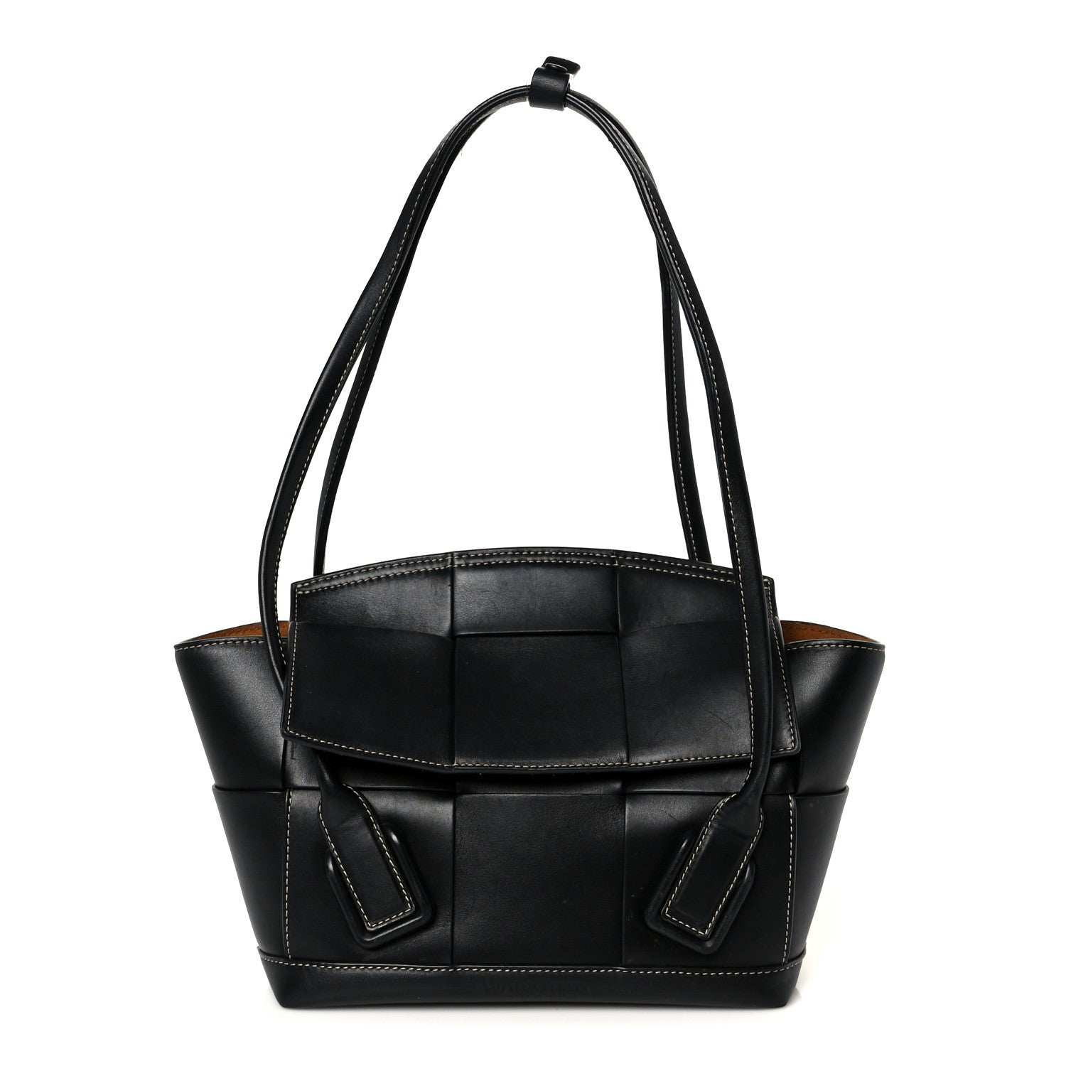 French Calfskin Maxi Intrecciato Arco 33 Black