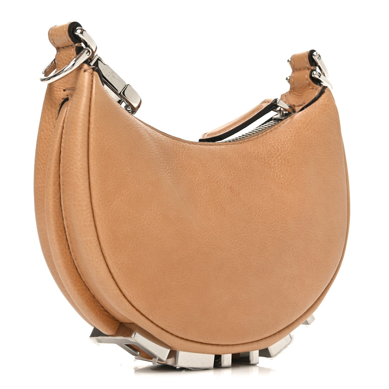 Vitello Grace Nano Fendigraphy Hobo Charm Miele Scuro
