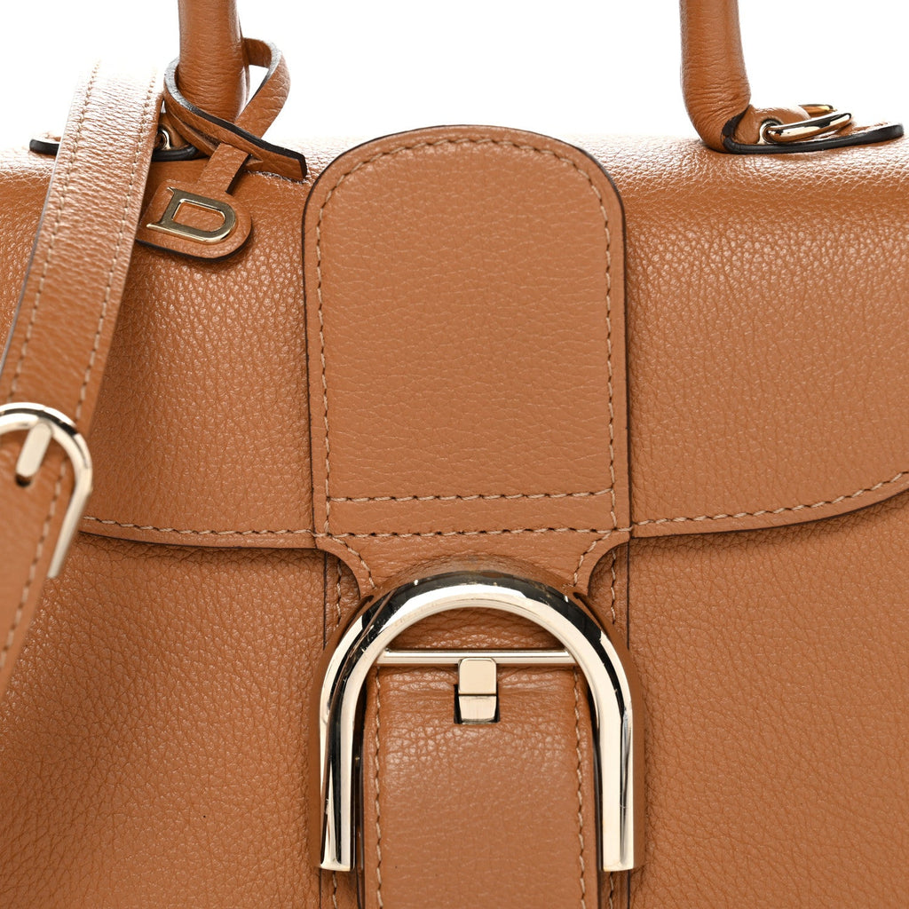 Grained Calfskin Mini Brillant Satchel Natural