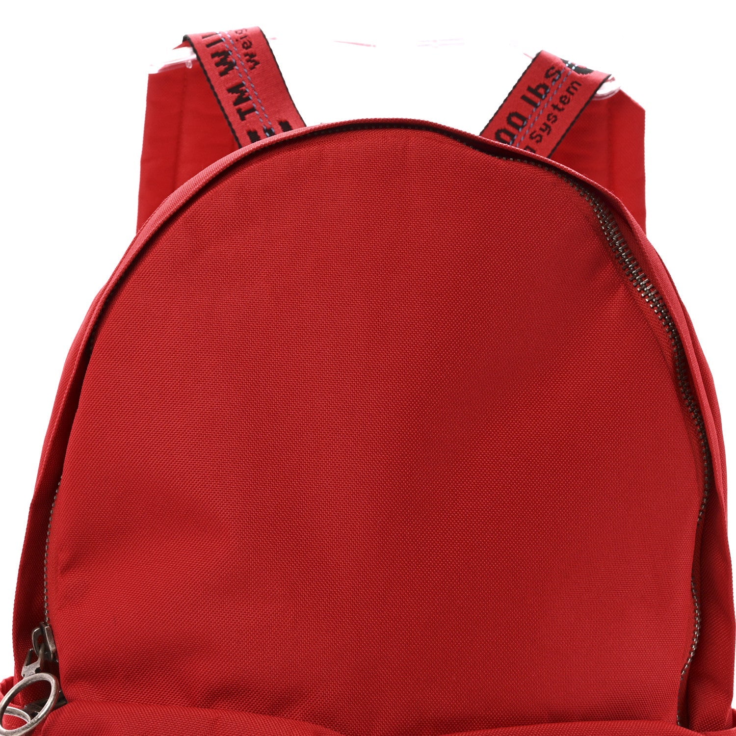 Canvas Quote Backpack Red White