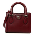 Sweetbread Calfskin Mini Diana Tote Bag Rosso Ancora