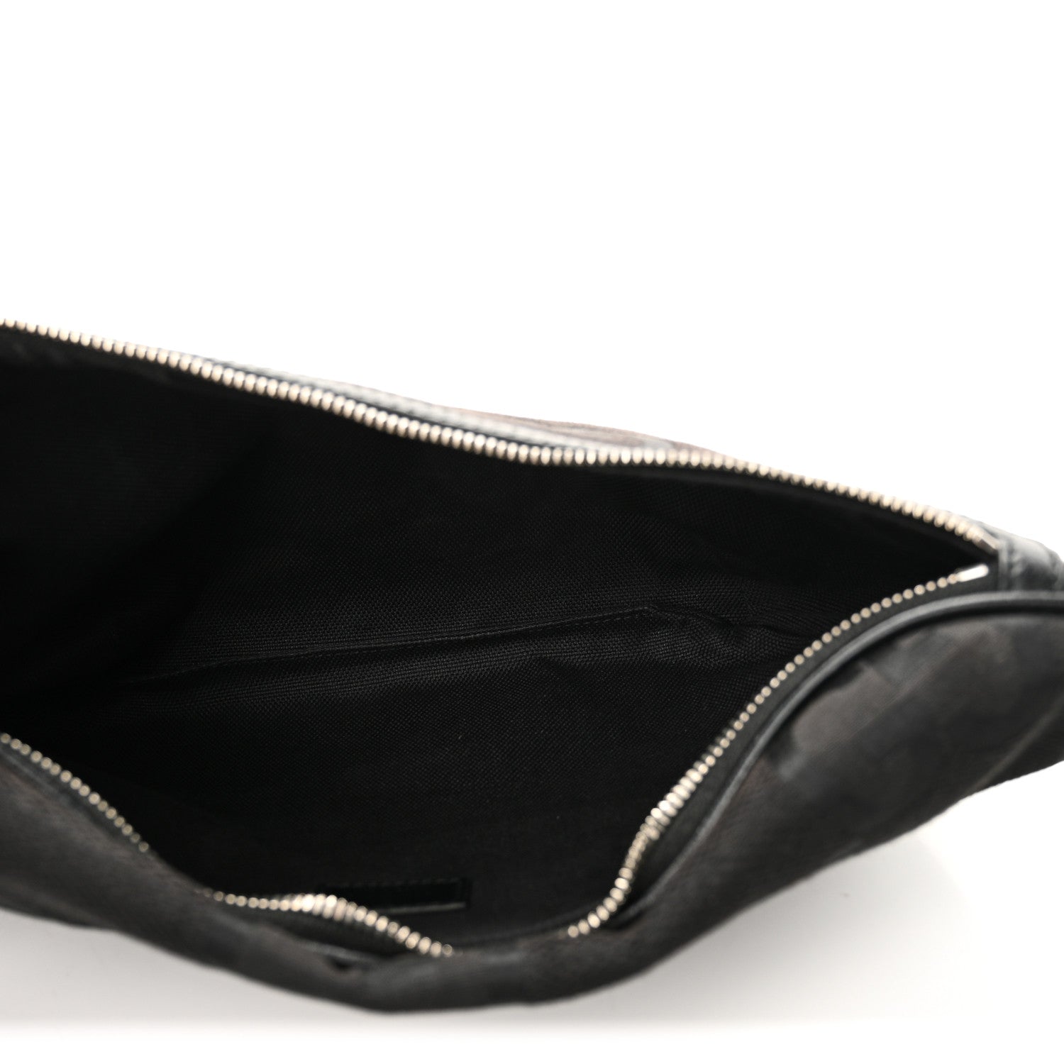 Monogram Jumbo GG Textured Dollar Calfskin Web Belt Bag Black