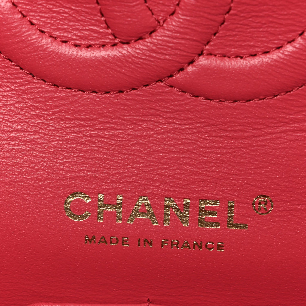Caviar Quilted Medium Double Flap Pink