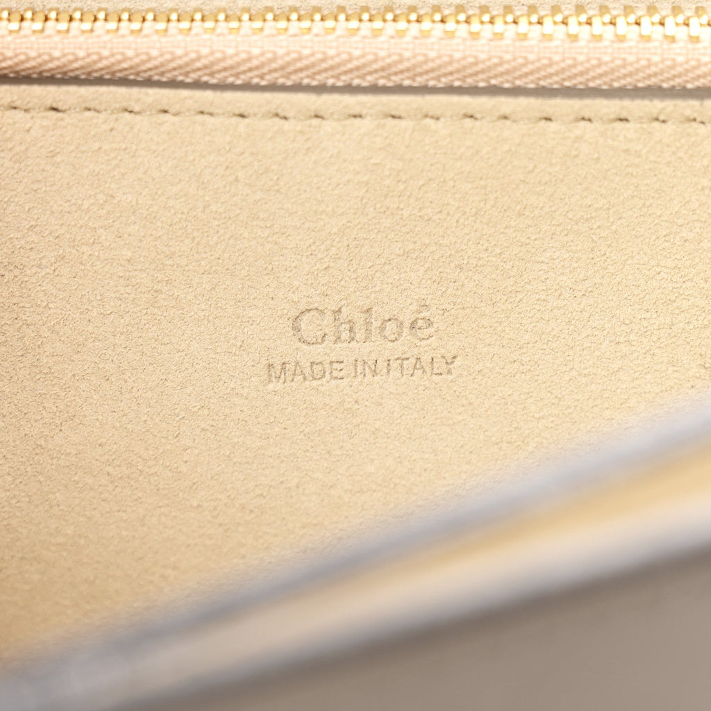 Calfskin Suede Medium Faye Shoulder Bag Motty Grey