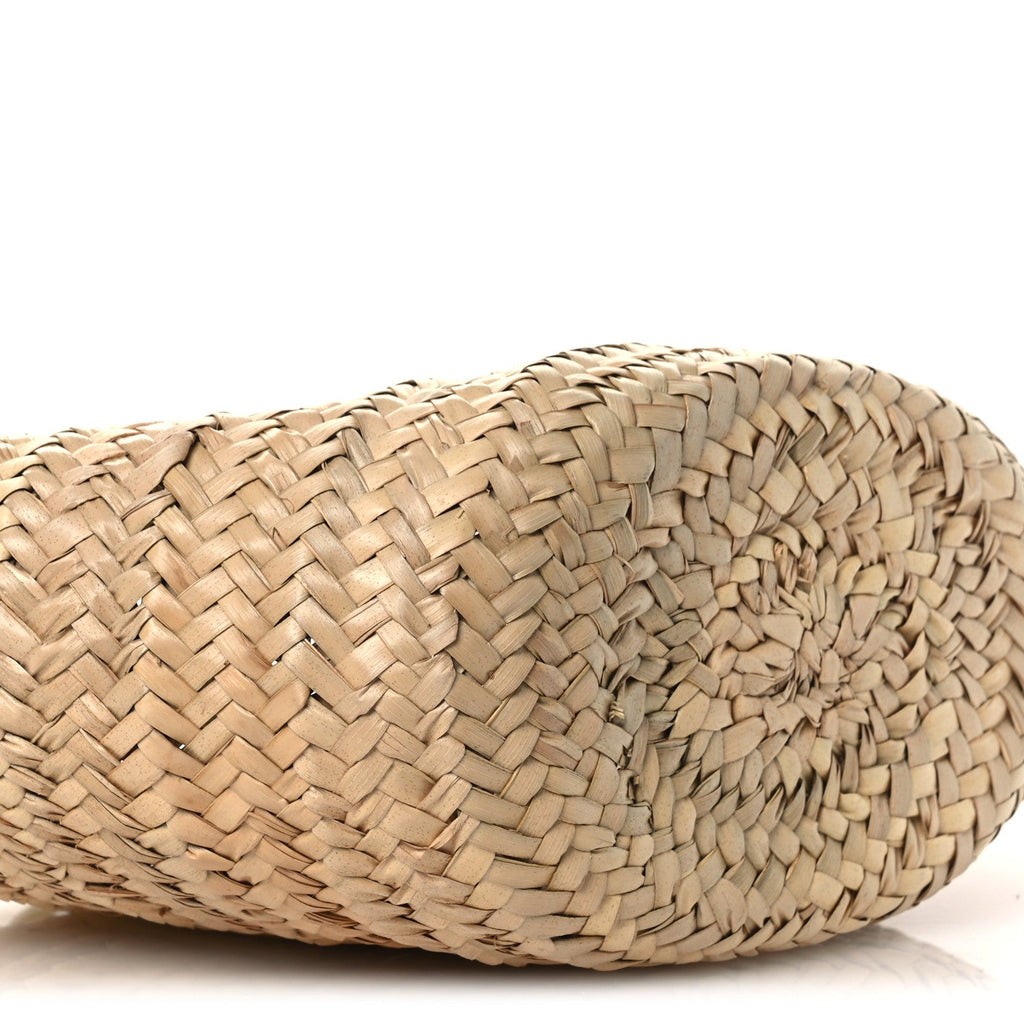Palm Leaf Raffia Small Macy Tote Natural Sunbleached