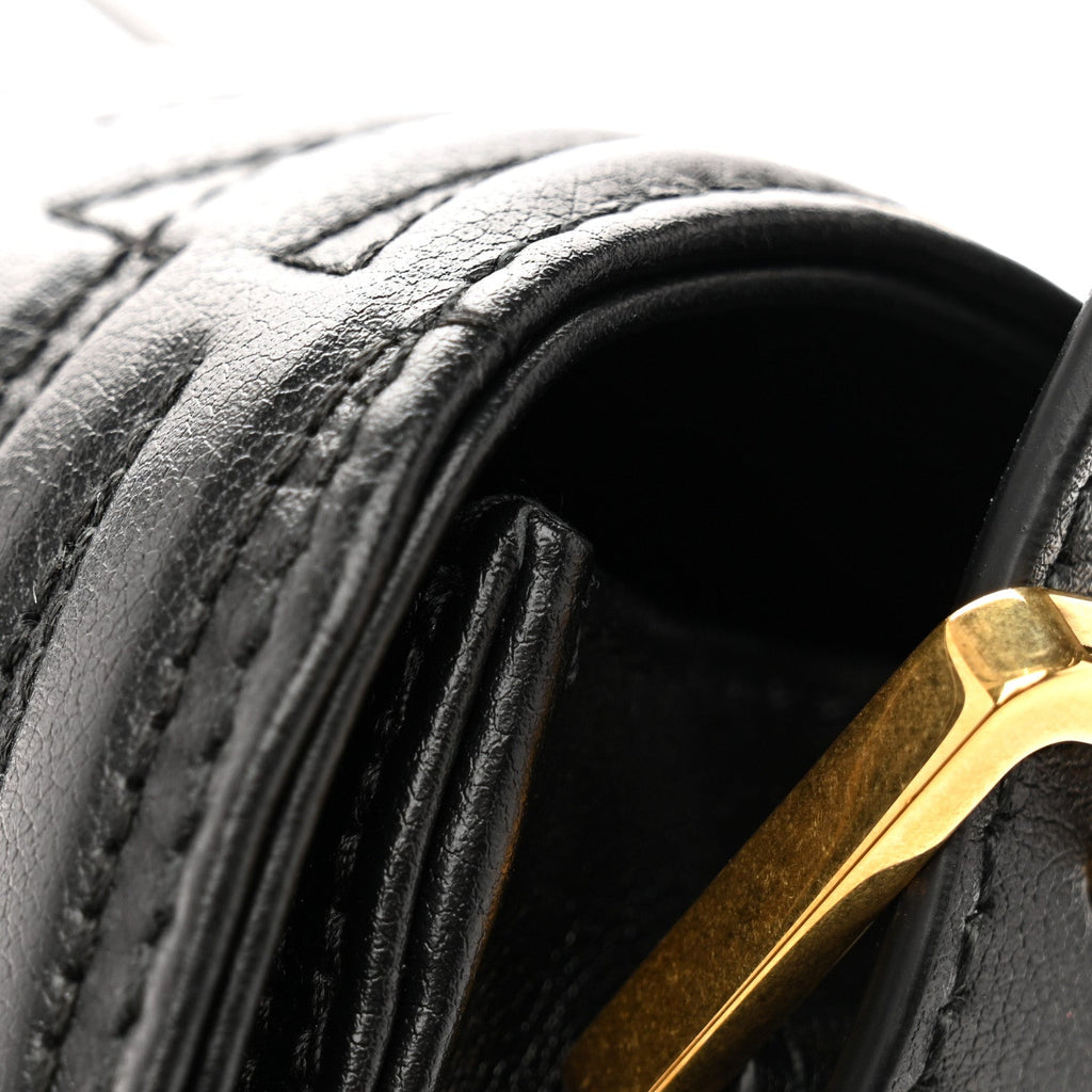 Calfskin Quilted All Over Miss Dior Flap Black