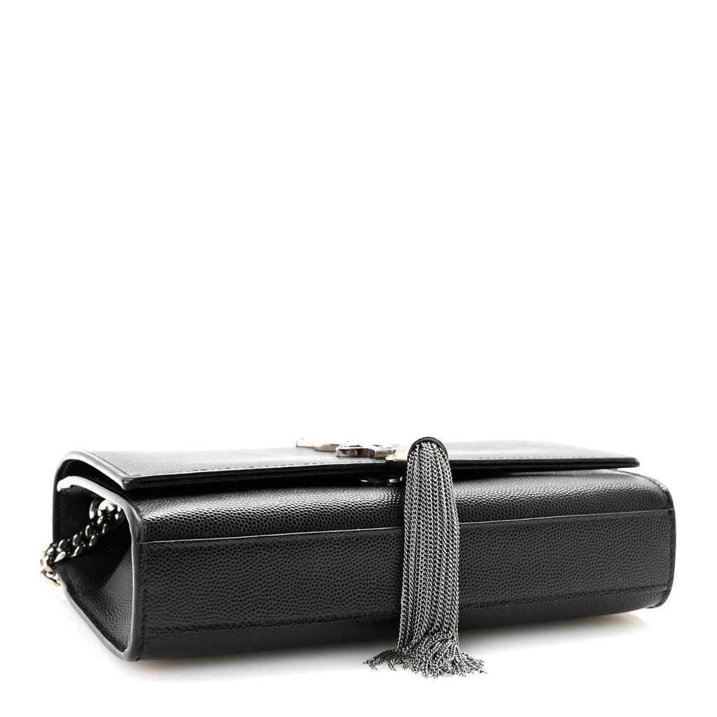 Grain De Poudre Small Classic Monogram Kate Tassel Satchel Black