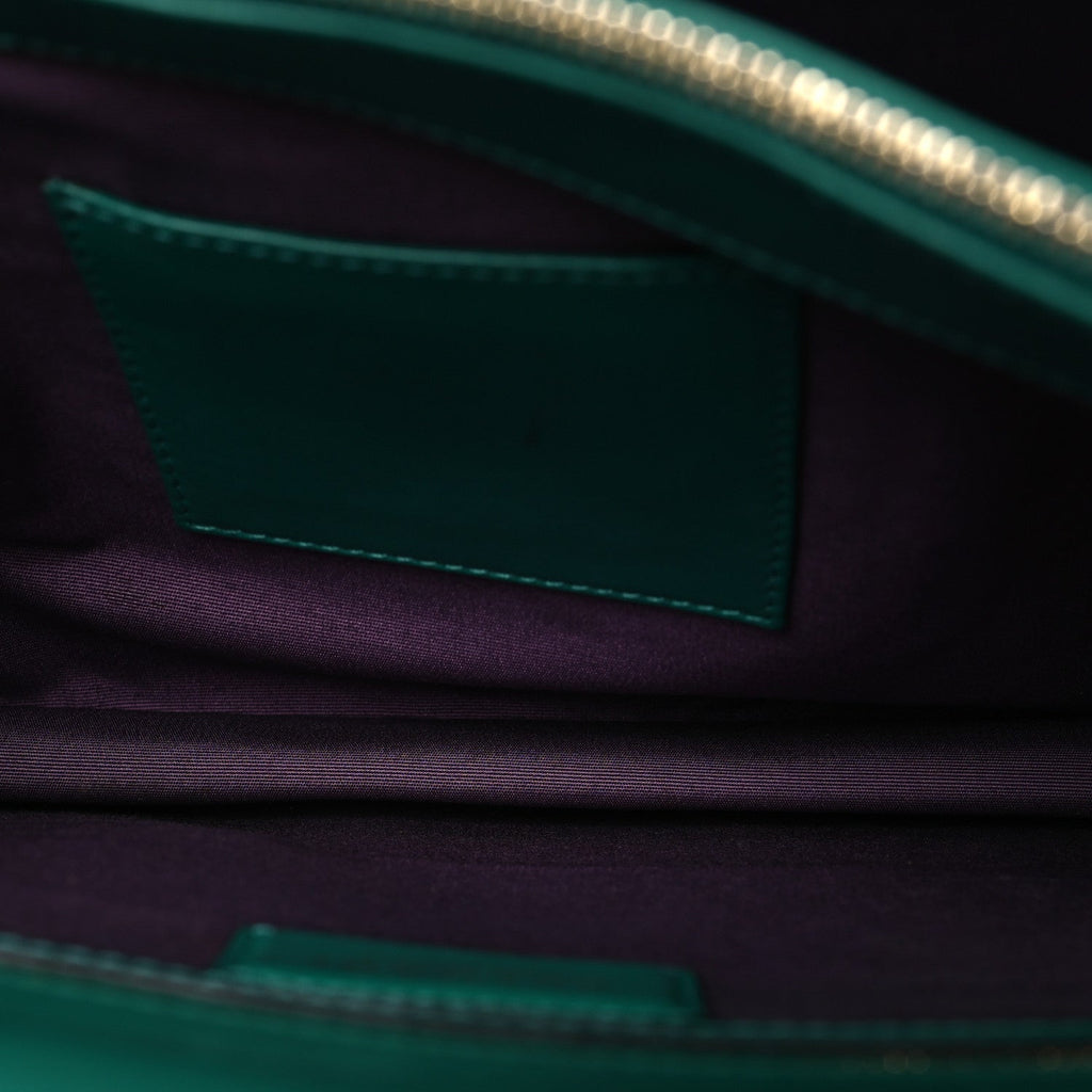 Calfskin Serpenti Forever Medium Shoulder Bag Emerald Green