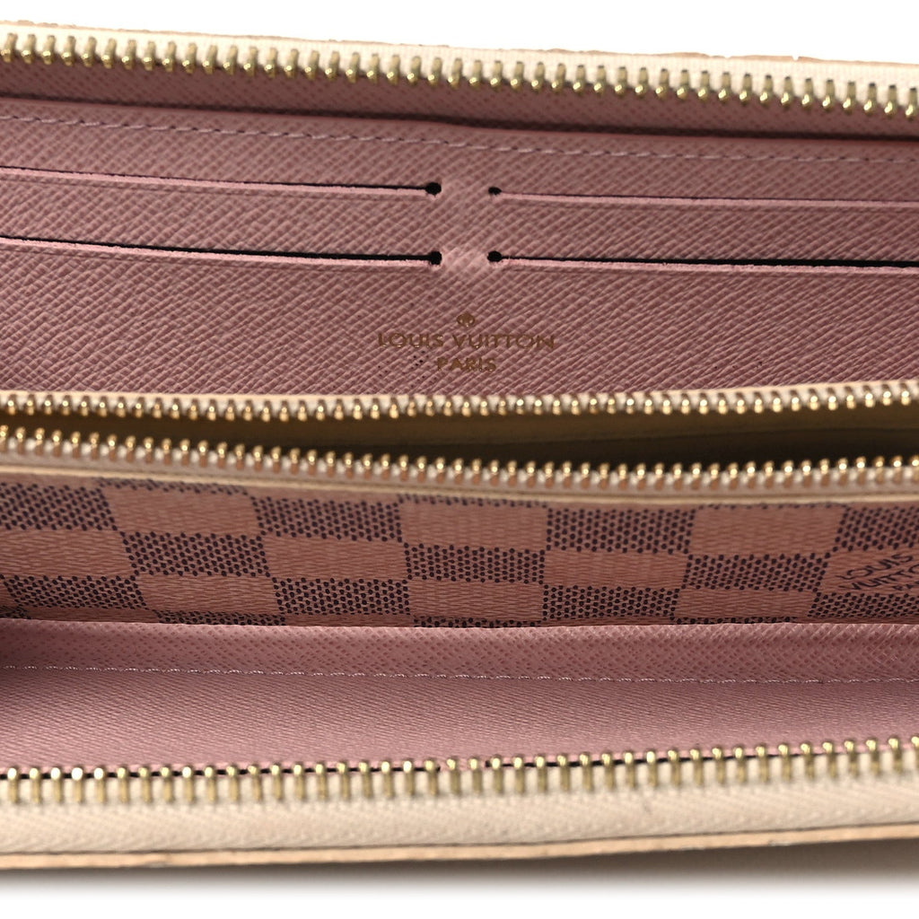 Damier Azur Clemence Wallet Rose Ballerine