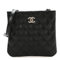 Lambskin Quilted Uniform Crossbody Bag Black