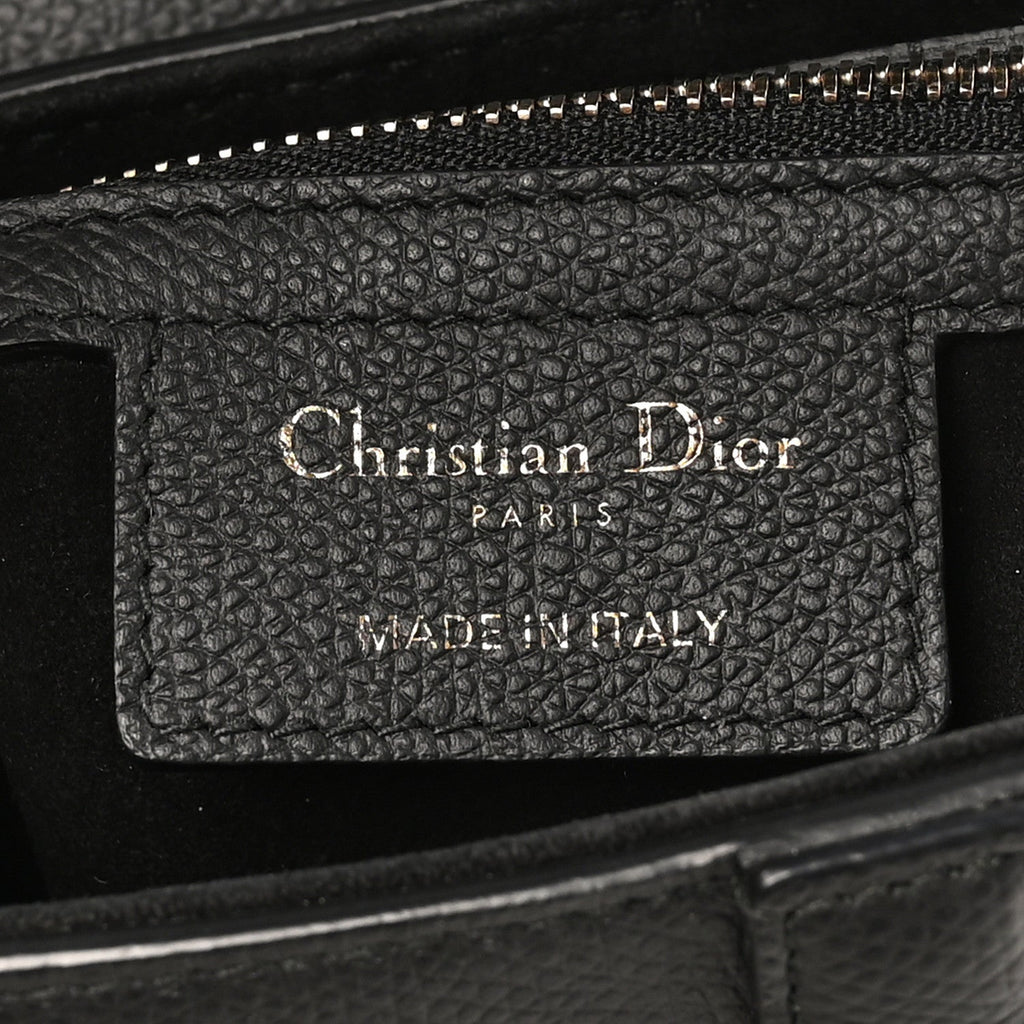Grained Calfskin Saddle Bag Black