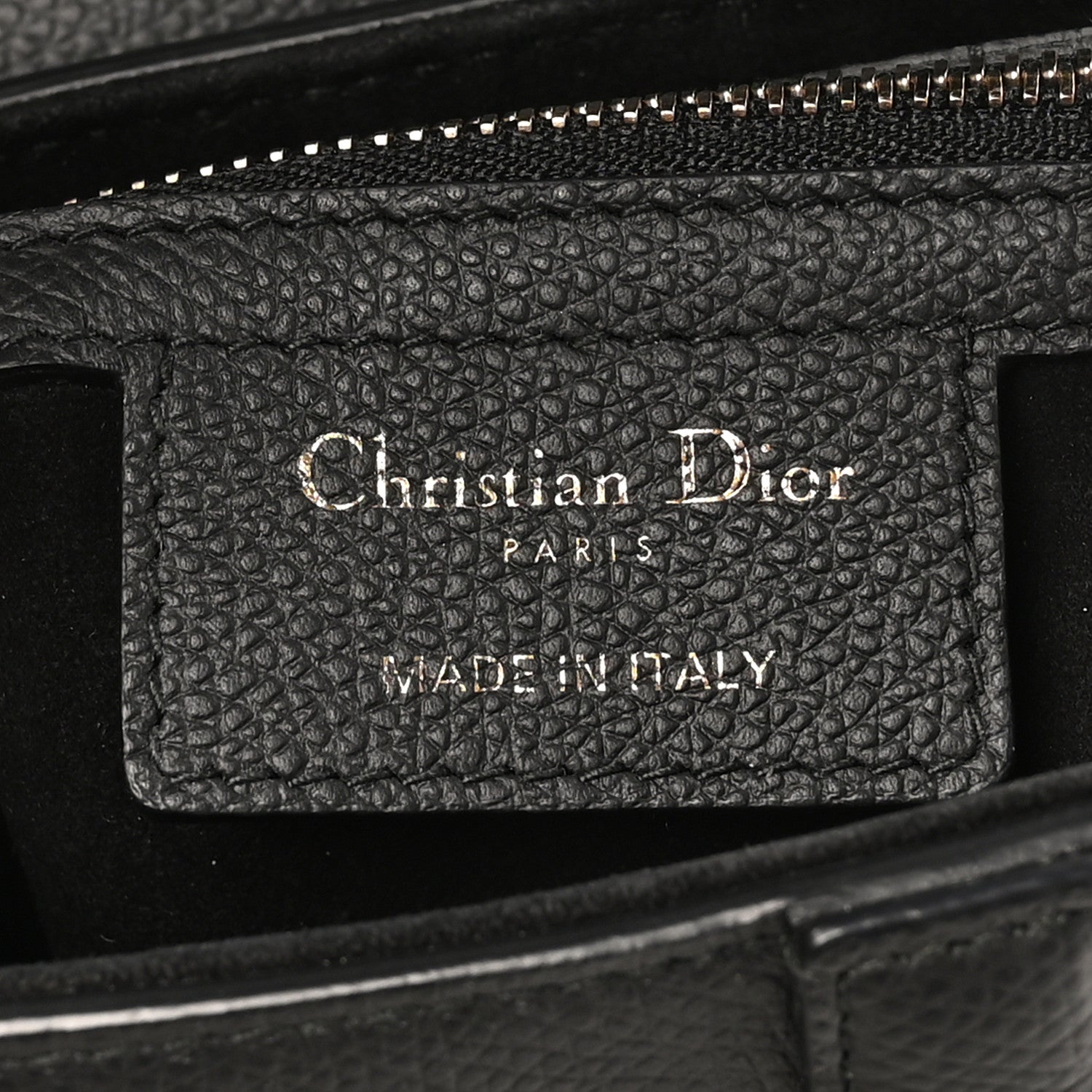 Grained Calfskin Saddle Bag Black