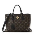 Monogram Flower Tote Black