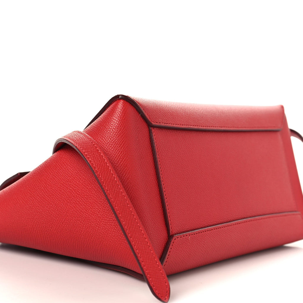 Baby Grained Calfskin Micro Belt Bag Coquelicot