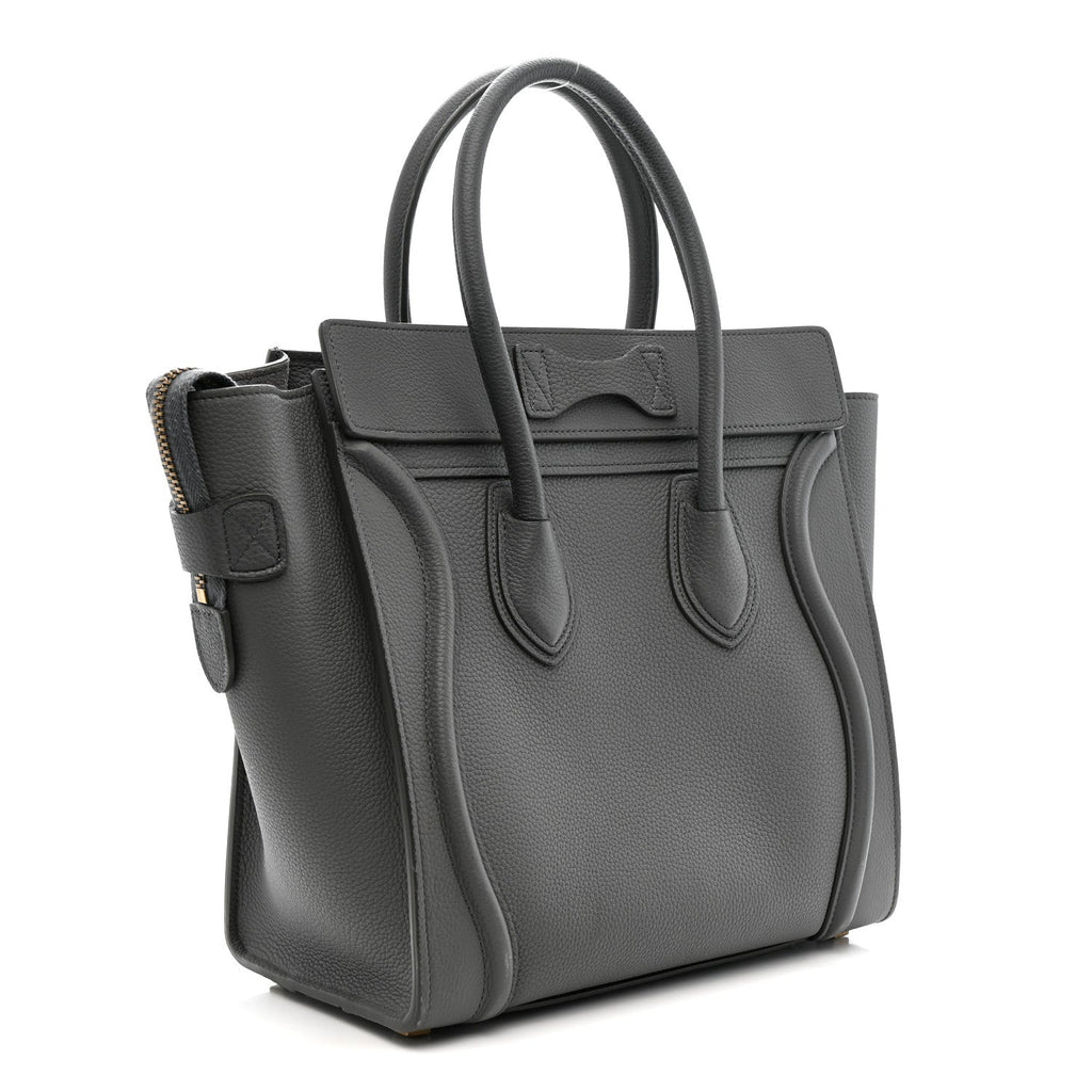 Baby Drummed Calfskin Micro Luggage Kohl