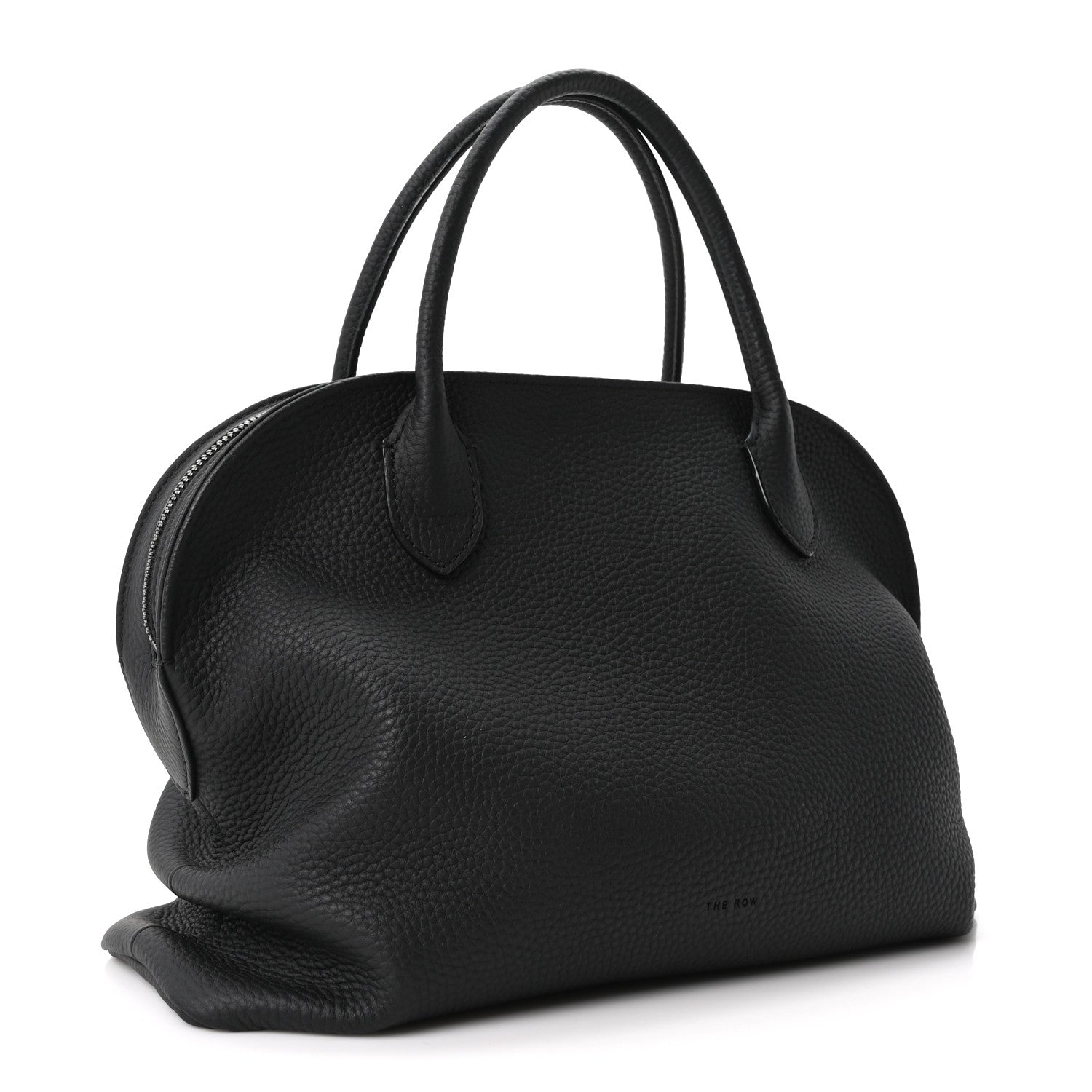 Matte Grained Calfskin Agnes Bag Black