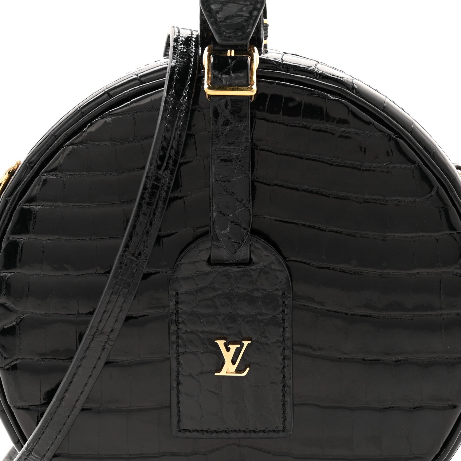 Crocodile Petite Boite Chapeau Black