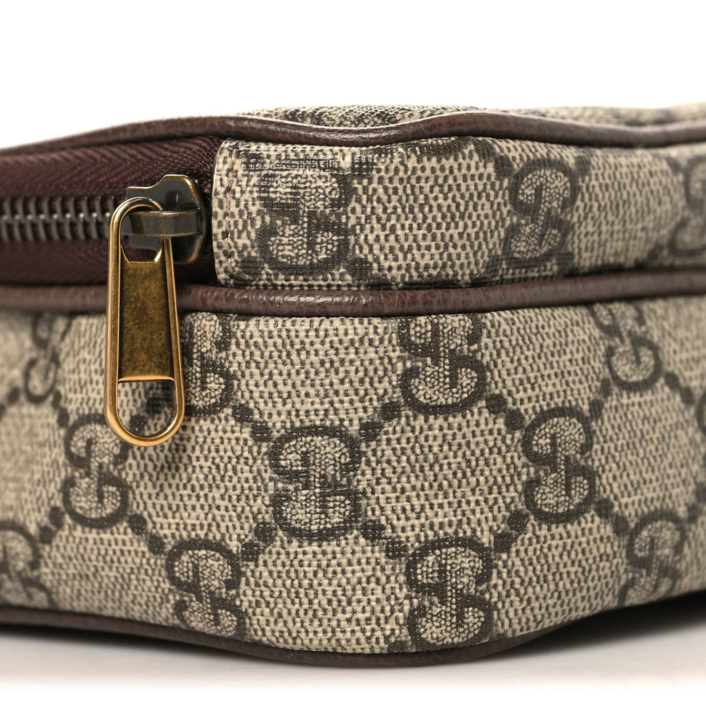 GG Supreme Monogram Mini Neo Vintage Double Zip Messenger Bag Beige New Acero Crop