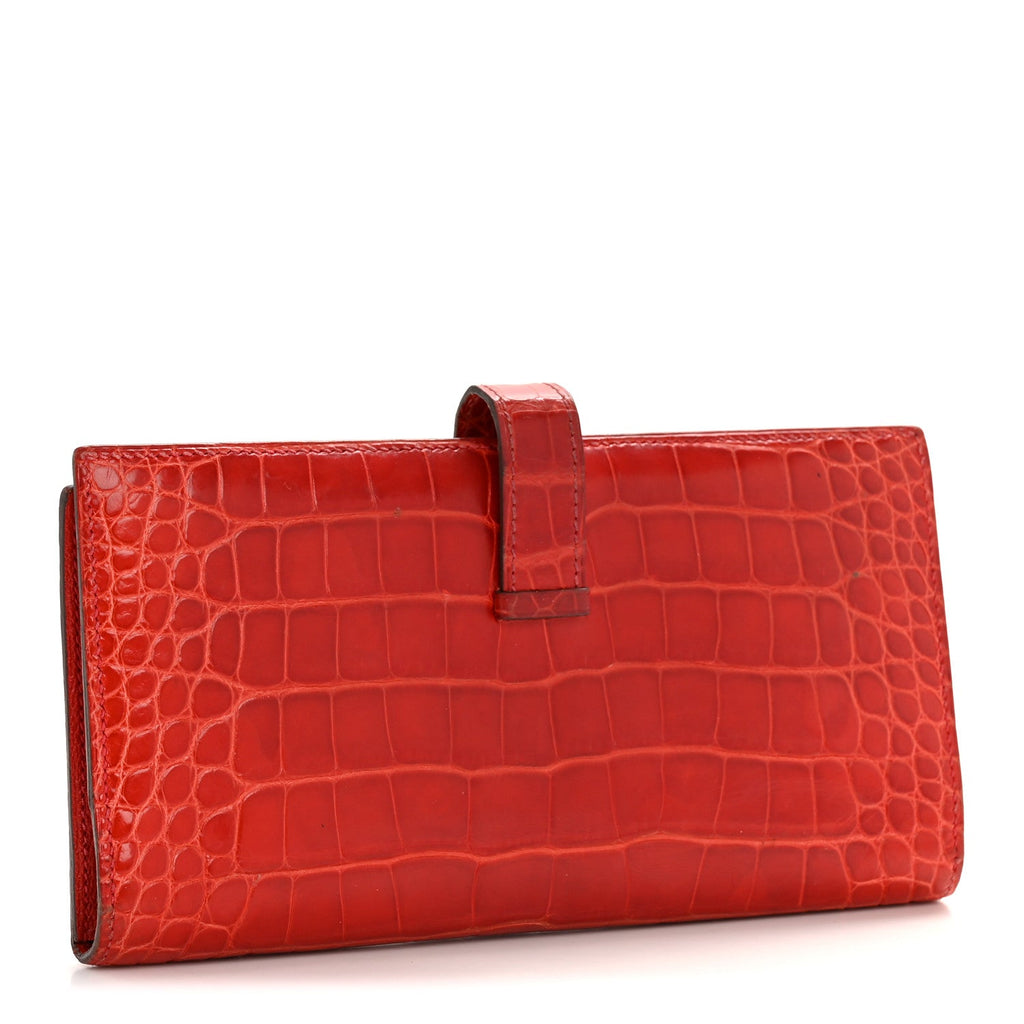Shiny Alligator Bearn Wallet Geranium