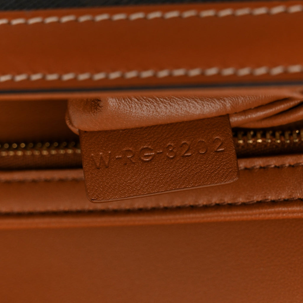 Calfskin Triomphe Canvas Teen Triomphe Bag Tan