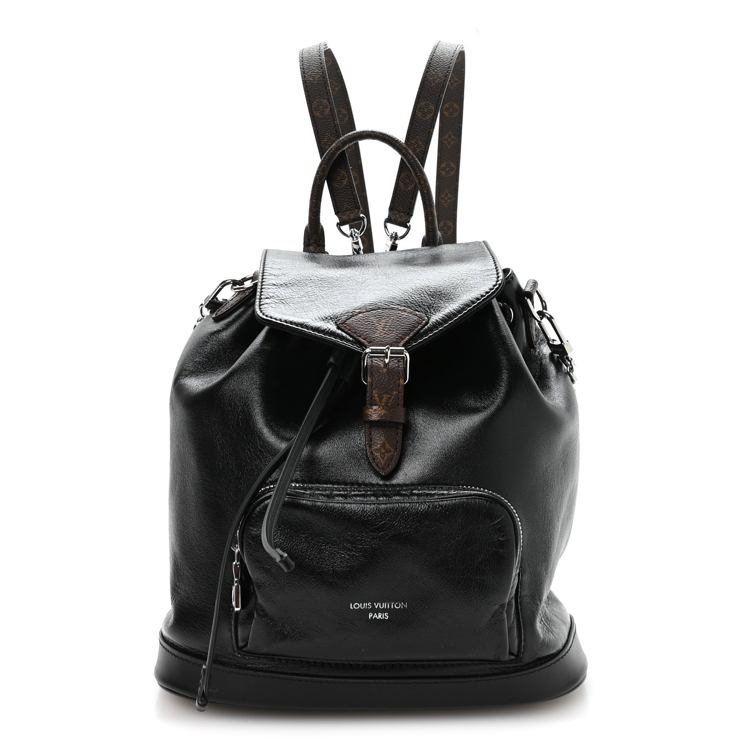 Lambskin Monogram Montsouris Vibe PM Black