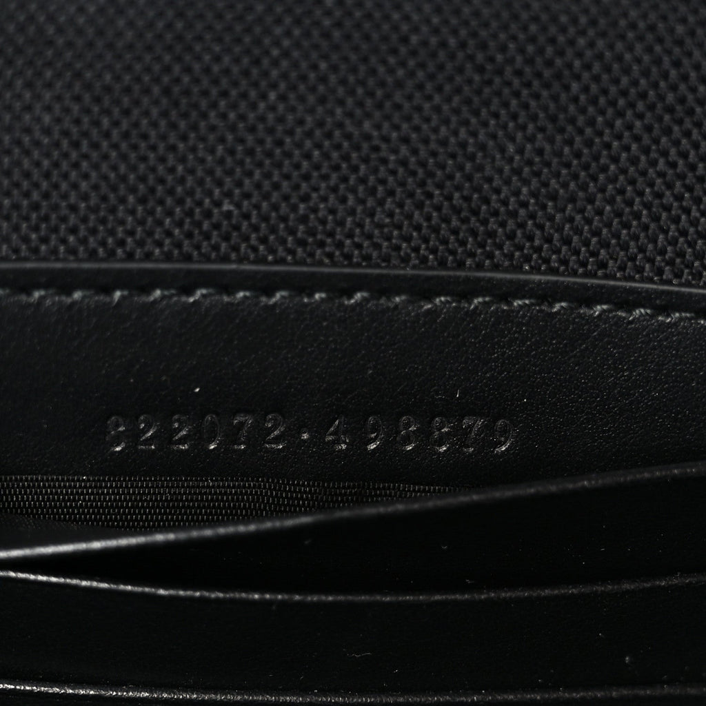 GG Supreme Monogram Calfskin Web Medium Messenger Bag Black Grey