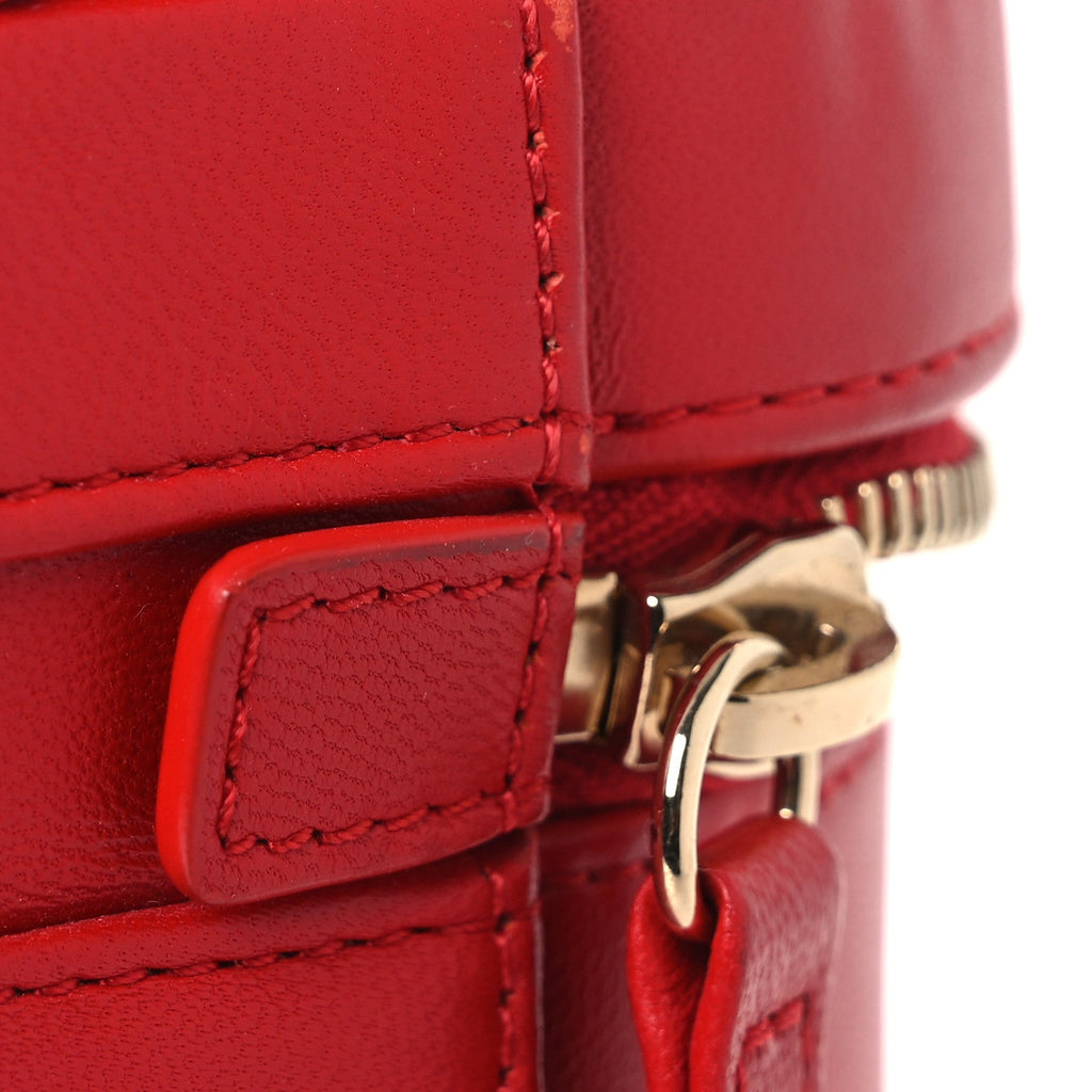 Lambskin Timeless Vanity Cosmetic Case Red