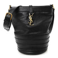 Lambskin Seau Fermoir Bucket Bag Black