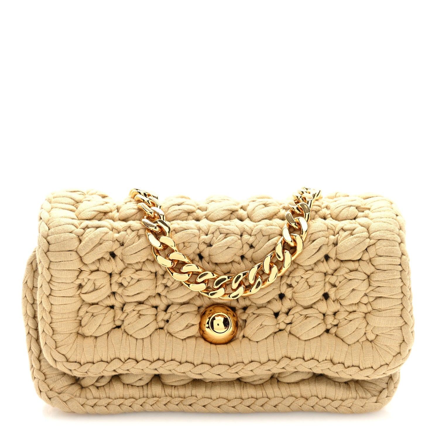 Jersey Crochet Shoulder Bag Cane Sugar