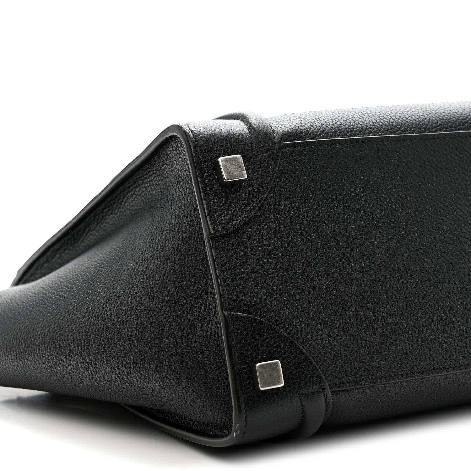 Drummed Calfskin Micro Luggage Black